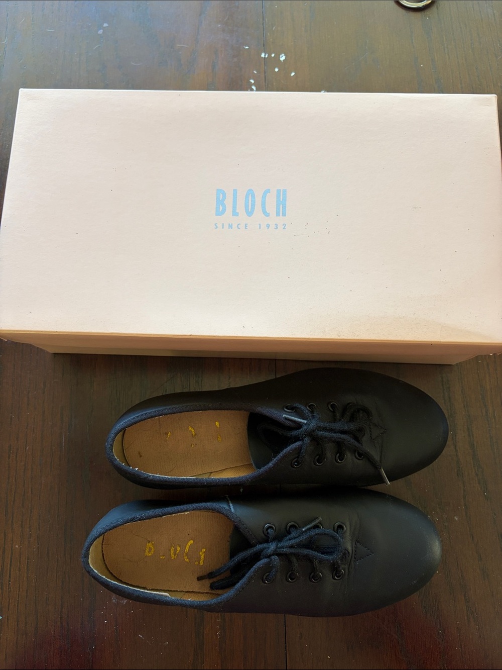 Bloch Black Leather Lace-Up Tap Dance Shoes